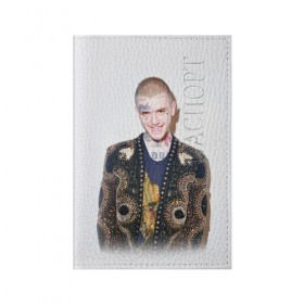 Обложка для паспорта матовая кожа с принтом White Peep в Тюмени, натуральная матовая кожа | размер 19,3 х 13,7 см; прозрачные пластиковые крепления | Тематика изображения на принте: lil peep | rap | густав ор | лил пип | рэп