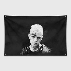 Флаг-баннер с принтом Rip Peep в Тюмени, 100% полиэстер | размер 67 х 109 см, плотность ткани — 95 г/м2; по краям флага есть четыре люверса для крепления | lil peep | rap | густав ор | лил пип | рэп