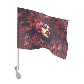 Флаг для автомобиля с принтом Cry baby в Тюмени, 100% полиэстер | Размер: 30*21 см | lil peep | rap | густав ор | лил пип | рэп