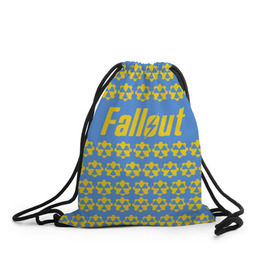 Рюкзак-мешок 3D с принтом FALLOUT COLLECTION в Тюмени, 100% полиэстер | плотность ткани — 200 г/м2, размер — 35 х 45 см; лямки — толстые шнурки, застежка на шнуровке, без карманов и подкладки | 