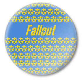 Значок с принтом FALLOUT COLLECTION в Тюмени,  металл | круглая форма, металлическая застежка в виде булавки | 