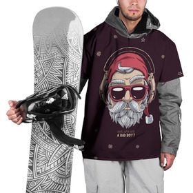 Накидка на куртку 3D с принтом Who was a bad boy? в Тюмени, 100% полиэстер |  | Тематика изображения на принте: bad | beard | boy | christmas | hipster | new year | santa | борода | дед мороз | новый год | рождество | санта | хипстер