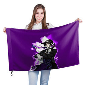 Флаг 3D с принтом Темный дворецкий в Тюмени, 100% полиэстер | плотность ткани — 95 г/м2, размер — 67 х 109 см. Принт наносится с одной стороны | anime | black butler | manga | аниме | демон | манга | сиэль фантомхайв | яна тобосо