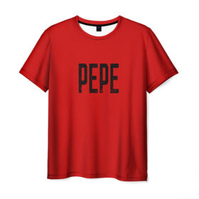 Мужская футболка 3D с принтом LiL PEPE в Тюмени, 100% полиэфир | прямой крой, круглый вырез горловины, длина до линии бедер | Тематика изображения на принте: cry baby | emo | lil peep | rap | группа | музыка | надпись | нытик | рэп | эмо