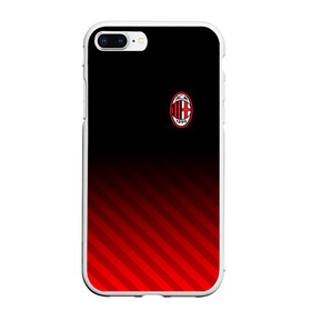 Чехол для iPhone 7Plus/8 Plus матовый с принтом AC MILAN в Тюмени, Силикон | Область печати: задняя сторона чехла, без боковых панелей | ac milan | fc | fc milan | football | milan | soccer | белый | клуб | красный | милан | спорт | спортивные | фк | футбол | цвет.логотип | черный | эмблема