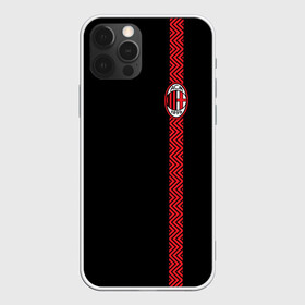 Чехол для iPhone 12 Pro с принтом AC MILAN в Тюмени, силикон | область печати: задняя сторона чехла, без боковых панелей | ac milan | fc | fc milan | football | milan | soccer | белый | клуб | красный | милан | спорт | спортивные | фк | футбол | цвет.логотип | черный | эмблема