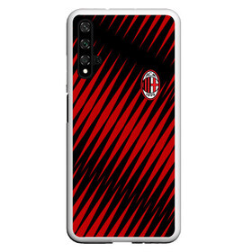 Чехол для Honor 20 с принтом AC MILAN в Тюмени, Силикон | Область печати: задняя сторона чехла, без боковых панелей | ac milan | fc | fc milan | football | milan | soccer | белый | клуб | красный | милан | спорт | спортивные | фк | футбол | цвет.логотип | черный | эмблема