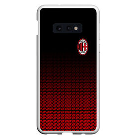 Чехол для Samsung S10E с принтом AC MILAN в Тюмени, Силикон | Область печати: задняя сторона чехла, без боковых панелей | ac milan | fc | fc milan | football | milan | soccer | белый | клуб | красный | милан | спорт | спортивные | фк | футбол | цвет.логотип | черный | эмблема