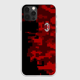 Чехол для iPhone 12 Pro с принтом AC MILAN в Тюмени, силикон | область печати: задняя сторона чехла, без боковых панелей | ac milan | fc | fc milan | football | milan | soccer | белый | клуб | красный | милан | спорт | спортивные | фк | футбол | цвет.логотип | черный | эмблема