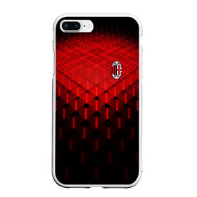 Чехол для iPhone 7Plus/8 Plus матовый с принтом AC MILAN в Тюмени, Силикон | Область печати: задняя сторона чехла, без боковых панелей | ac milan | fc | fc milan | football | milan | soccer | белый | клуб | красный | милан | спорт | спортивные | фк | футбол | цвет.логотип | черный | эмблема