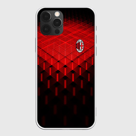 Чехол для iPhone 12 Pro с принтом AC MILAN в Тюмени, силикон | область печати: задняя сторона чехла, без боковых панелей | ac milan | fc | fc milan | football | milan | soccer | белый | клуб | красный | милан | спорт | спортивные | фк | футбол | цвет.логотип | черный | эмблема