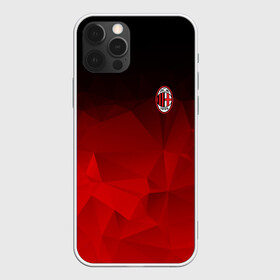 Чехол для iPhone 12 Pro с принтом AC MILAN в Тюмени, силикон | область печати: задняя сторона чехла, без боковых панелей | ac milan | fc | fc milan | football | milan | soccer | белый | клуб | красный | милан | спорт | спортивные | фк | футбол | цвет.логотип | черный | эмблема