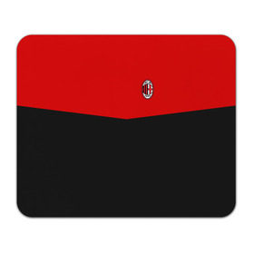 Коврик прямоугольный с принтом AC MILAN в Тюмени, натуральный каучук | размер 230 х 185 мм; запечатка лицевой стороны | ac milan | fc | fc milan | football | milan | soccer | белый | клуб | красный | милан | спорт | спортивные | фк | футбол | цвет.логотип | черный | эмблема
