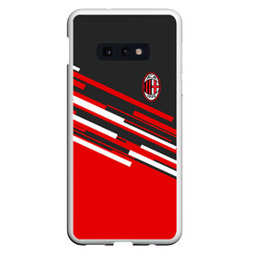 Чехол для Samsung S10E с принтом AC MILAN в Тюмени, Силикон | Область печати: задняя сторона чехла, без боковых панелей | ac milan | fc | fc milan | football | milan | soccer | белый | клуб | красный | милан | спорт | спортивные | фк | футбол | цвет.логотип | черный | эмблема