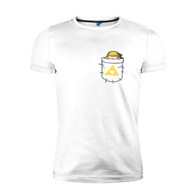 Мужская футболка премиум с принтом Pocket Link в Тюмени, 92% хлопок, 8% лайкра | приталенный силуэт, круглый вырез ворота, длина до линии бедра, короткий рукав | legend of zelda | link | зельда | линк