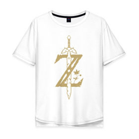 Мужская футболка хлопок Oversize с принтом The Legend of Zelda в Тюмени, 100% хлопок | свободный крой, круглый ворот, “спинка” длиннее передней части | legend of zelda | link | зельда | линк