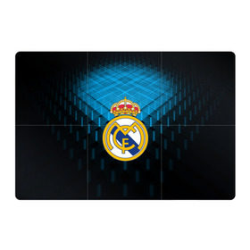 Магнитный плакат 3Х2 с принтом Real Madrid 2018 Original в Тюмени, Полимерный материал с магнитным слоем | 6 деталей размером 9*9 см | Тематика изображения на принте: emirates | fc | real madrid | геометрия | реал мадрид | футбольный клуб | эмблема