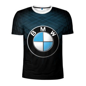 Мужская футболка 3D спортивная с принтом BMW 2018 Blue Line в Тюмени, 100% полиэстер с улучшенными характеристиками | приталенный силуэт, круглая горловина, широкие плечи, сужается к линии бедра | bmw | bmw motorsport | bmw performance | carbon | m | motorsport | performance | sport | бмв | карбон | моторспорт | спорт