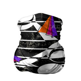 Бандана-труба 3D с принтом Pop ART collection в Тюмени, 100% полиэстер, ткань с особыми свойствами — Activecool | плотность 150‒180 г/м2; хорошо тянется, но сохраняет форму | полосы | цветной | черно белый