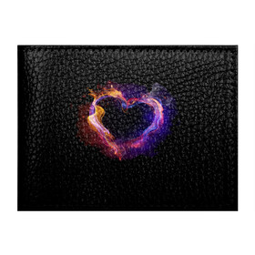 Обложка для студенческого билета с принтом Огненное сердце в Тюмени, натуральная кожа | Размер: 11*8 см; Печать на всей внешней стороне | любовь | огонь | сердце