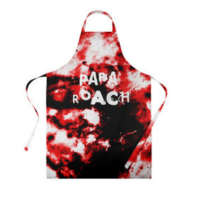 Фартук 3D с принтом PAPA ROACH BLOOD ROCK STYLE в Тюмени, 100% полиэстер | общий размер — 65 х 85 см, ширина нагрудника — 26 см, горловина — 53 см, длина завязок — 54 см, общий обхват в поясе — 173 см. Принт на завязках и на горловине наносится с двух сторон, на основной части фартука — только с внешней стороны | papa roach | roach | папа роач | папароач | папароч | роач | роч