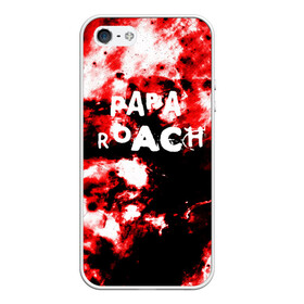 Чехол для iPhone 5/5S матовый с принтом PAPA ROACH BLOOD ROCK STYLE в Тюмени, Силикон | Область печати: задняя сторона чехла, без боковых панелей | Тематика изображения на принте: papa roach | roach | папа роач | папароач | папароч | роач | роч