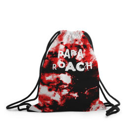 Рюкзак-мешок 3D с принтом PAPA ROACH BLOOD ROCK STYLE в Тюмени, 100% полиэстер | плотность ткани — 200 г/м2, размер — 35 х 45 см; лямки — толстые шнурки, застежка на шнуровке, без карманов и подкладки | papa roach | roach | папа роач | папароач | папароч | роач | роч