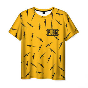 Мужская футболка 3D с принтом PUBG в Тюмени, 100% полиэфир | прямой крой, круглый вырез горловины, длина до линии бедер | playerunknowns battlegrounds | pubg | боевик | военные | война | игры | известные | оружие | шутеры