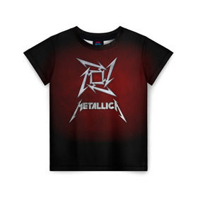 Детская футболка 3D с принтом Metallica в Тюмени, 100% гипоаллергенный полиэфир | прямой крой, круглый вырез горловины, длина до линии бедер, чуть спущенное плечо, ткань немного тянется | Тематика изображения на принте: metallica | группа | джеймс хэтфилд | кирк хэмметт | ларс ульрих | метал | металика | металлика | миталика | музыка | роберт трухильо | рок | трэш | трэшметал | хард | хардрок | хеви | хевиметал