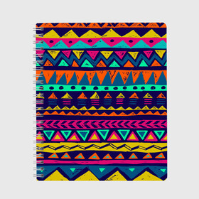 Тетрадь Индейский орнамент: в Тюмени, 100% бумага | 48 листов, плотность листов — 60 г/м2, плотность картонной обложки — 250 г/м2. Листы скреплены сбоку удобной пружинной спиралью. Уголки страниц и обложки скругленные. Цвет линий — светло-серый
 | Тематика изображения на принте: abstraction | geometry | абстракция | геометрия | грань | краски | кубик | кубики | линии | мозаика | разноцветные | ребро | текстура | тени | узор