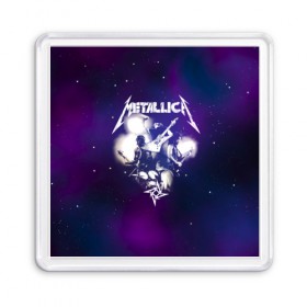 Магнит 55*55 с принтом Metallica в Тюмени, Пластик | Размер: 65*65 мм; Размер печати: 55*55 мм | metallica | группа | джеймс хэтфилд | кирк хэмметт | ларс ульрих | метал | металика | металлика | миталика | музыка | роберт трухильо | рок | трэш | трэшметал | хард | хардрок | хеви | хевиметал