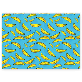 Поздравительная открытка с принтом банан в Тюмени, 100% бумага | плотность бумаги 280 г/м2, матовая, на обратной стороне линовка и место для марки
 | Тематика изображения на принте: banana | банан
