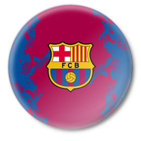 Значок с принтом FC Barca 2018 Original в Тюмени,  металл | круглая форма, металлическая застежка в виде булавки | Тематика изображения на принте: fc | fc barcelona | fcb | барселона | спорт | спортивные | фк | футбол | футбольный клуб