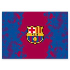 Поздравительная открытка с принтом FC Barca 2018 Original в Тюмени, 100% бумага | плотность бумаги 280 г/м2, матовая, на обратной стороне линовка и место для марки
 | fc | fc barcelona | fcb | барселона | спорт | спортивные | фк | футбол | футбольный клуб