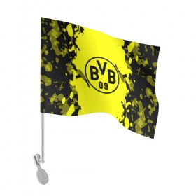 Флаг для автомобиля с принтом FC Borussia 2018 Original в Тюмени, 100% полиэстер | Размер: 30*21 см | боруссия | дортмунд