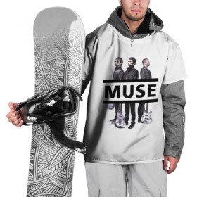 Накидка на куртку 3D с принтом Группа Muse в Тюмени, 100% полиэстер |  | Тематика изображения на принте: 