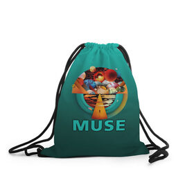 Рюкзак-мешок 3D с принтом Muse в Тюмени, 100% полиэстер | плотность ткани — 200 г/м2, размер — 35 х 45 см; лямки — толстые шнурки, застежка на шнуровке, без карманов и подкладки | 