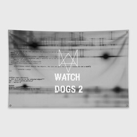 Флаг-баннер с принтом Wath dogs 2 collection в Тюмени, 100% полиэстер | размер 67 х 109 см, плотность ткани — 95 г/м2; по краям флага есть четыре люверса для крепления | game | wath dogs 2 | город | девушка | дрон | игры | компьютеры | пистолет | телефон | технологии | хакер