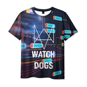 Мужская футболка 3D с принтом Watch Dogs в Тюмени, 100% полиэфир | прямой крой, круглый вырез горловины, длина до линии бедер | game | wath dogs 2 | город | девушка | дрон | игры | компьютеры | пистолет | телефон | технологии | хакер