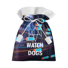 Подарочный 3D мешок с принтом Watch Dogs в Тюмени, 100% полиэстер | Размер: 29*39 см | Тематика изображения на принте: game | wath dogs 2 | город | девушка | дрон | игры | компьютеры | пистолет | телефон | технологии | хакер