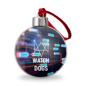 Ёлочный шар с принтом Watch Dogs в Тюмени, Пластик | Диаметр: 77 мм | game | wath dogs 2 | город | девушка | дрон | игры | компьютеры | пистолет | телефон | технологии | хакер