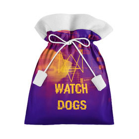 Подарочный 3D мешок с принтом WATCH DOGS NEON WORLD в Тюмени, 100% полиэстер | Размер: 29*39 см | wath dogs 2 | хакер