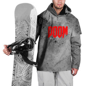 Накидка на куртку 3D с принтом DOOM GRAY SPACE в Тюмени, 100% полиэстер |  | Тематика изображения на принте: art | doom | game | возвращение | дум | игра | легенда | шутер