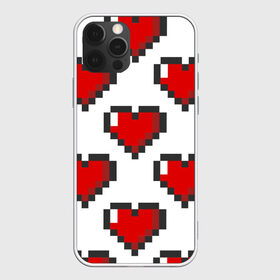 Чехол для iPhone 12 Pro Max с принтом Пиксельные сердечки в Тюмени, Силикон |  | 14 | love | валентин | губы | день | любовь | подарок | поцелуй | сердце | страсть | февраль