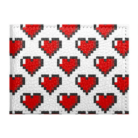 Обложка для студенческого билета с принтом Пиксельные сердечки в Тюмени, натуральная кожа | Размер: 11*8 см; Печать на всей внешней стороне | Тематика изображения на принте: 14 | love | валентин | губы | день | любовь | подарок | поцелуй | сердце | страсть | февраль