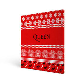 Холст квадратный с принтом Праздничный Queen в Тюмени, 100% ПВХ |  | paul rodg | queen | quen | брайан мэй | глэм | группа | джон дикон | знак | квин | королева | красный | куин | меркури | меркьюри | мэркури | надпись | новогодний | новый год | поп | праздник | роджер тейлор