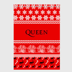 Скетчбук с принтом Праздничный Queen в Тюмени, 100% бумага
 | 48 листов, плотность листов — 100 г/м2, плотность картонной обложки — 250 г/м2. Листы скреплены сверху удобной пружинной спиралью | Тематика изображения на принте: paul rodg | queen | quen | брайан мэй | глэм | группа | джон дикон | знак | квин | королева | красный | куин | меркури | меркьюри | мэркури | надпись | новогодний | новый год | поп | праздник | роджер тейлор