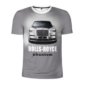 Мужская футболка 3D спортивная с принтом Rolls-Royce Phantom в Тюмени, 100% полиэстер с улучшенными характеристиками | приталенный силуэт, круглая горловина, широкие плечи, сужается к линии бедра | Тематика изображения на принте: bmw | rolls royce | авто | автомобиль | машина | роллс ройс | тачка | элита