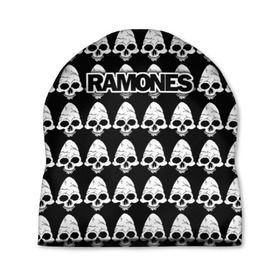 Шапка 3D с принтом Ramones в Тюмени, 100% полиэстер | универсальный размер, печать по всей поверхности изделия | ramone | ramones | группа | джонни | джоуи | ди ди томми | марки | панк | поп | раманес | раманэс | рамон | рамонес | рамонэс | рамоун | рамоунз | рамоунс | рок | хард | хардрок