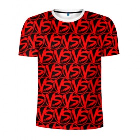 Мужская футболка 3D спортивная с принтом VERSUS BATTLE RED в Тюмени, 100% полиэстер с улучшенными характеристиками | приталенный силуэт, круглая горловина, широкие плечи, сужается к линии бедра | rap | versus battle | битва | молодежный стиль | рэп | рэп батл | рэп битва | рэперы